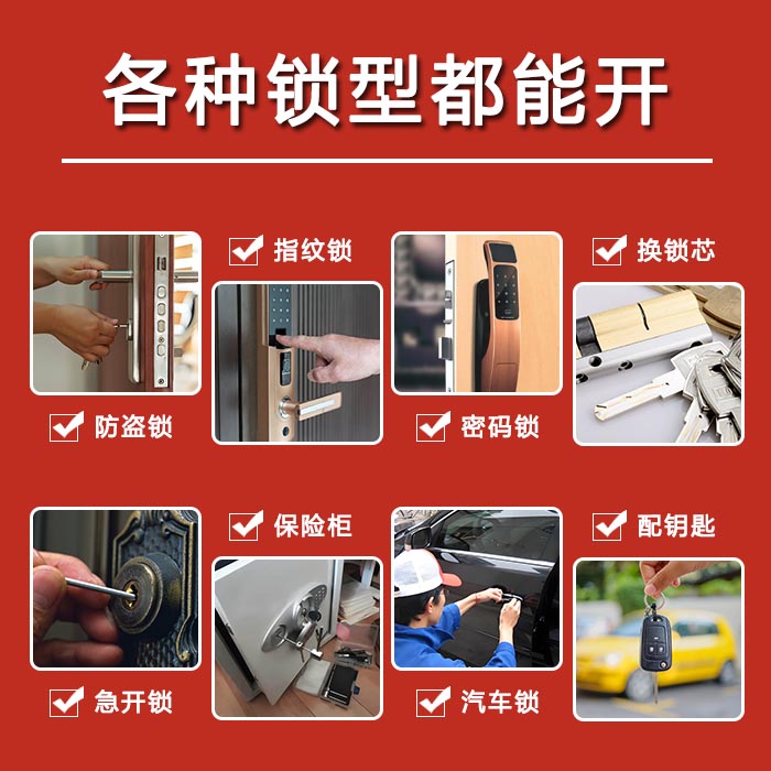 开各种锁型
